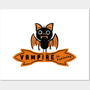 Vampire in Training - Baby Bat - Halloween Posters and Art